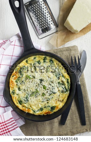 Italian Spinach and Cheese Omelet.