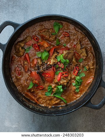 Spicy Indian Lamb Curry.