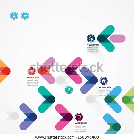 design of a template with colorful arrows