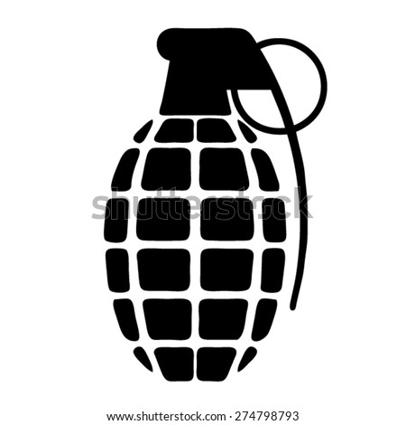 Hand Grenade/ Black White Vector Illustration - 274798793 : Shutterstock