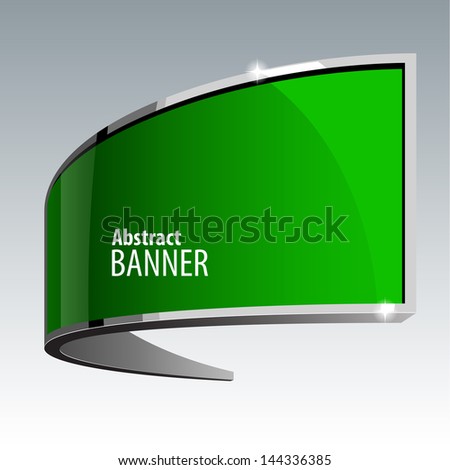 Shiny gloss green vector banner eps 10