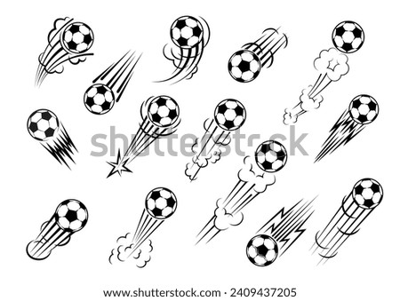 Soccer ball football tournament set icons. Symbol or emblem. vector illustration