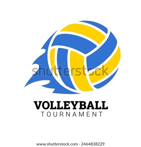 Volleyball ball icons. Symbol or emblem. Vector illustration.