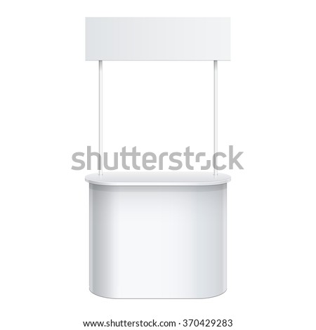 Promotion counter, Retail Trade Stand Isolated on the white background. MockUp Template For Your Design. Vector illustration. Foto stock © 
