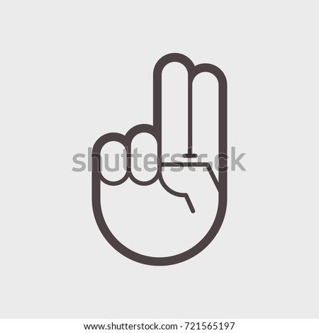 two fingers up, A vow of oaths, oaths. Vector illustration