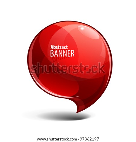 Shiny gloss red banner