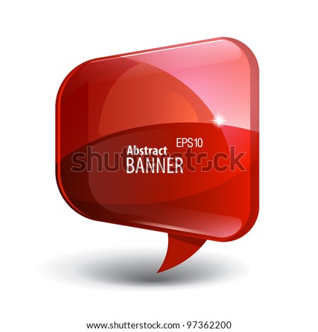 Shiny gloss red banner