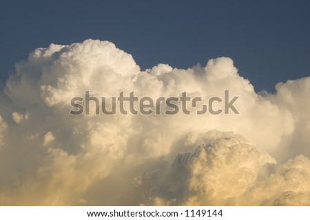 Storm clouds and blue sky horizontal