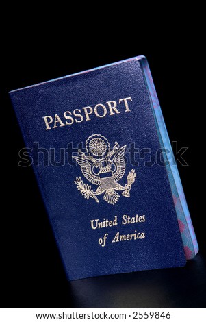 American Citizenship Us Passport Book Over Black Stock Photo 2559846 ...