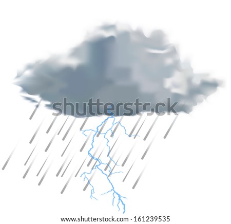 Vector Images, Illustrations and Cliparts: rain cloud with raindrops