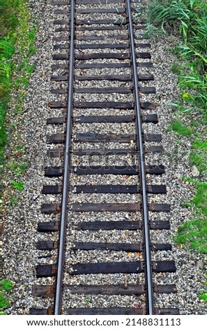 Similar – Image, Stock Photo Old railway tracks in the forest