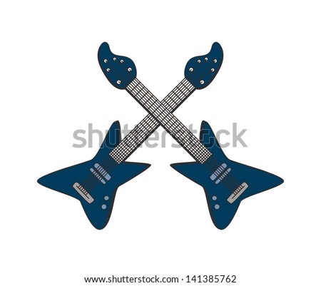 guitar hero art blue