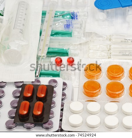 medicine isolated on a white background