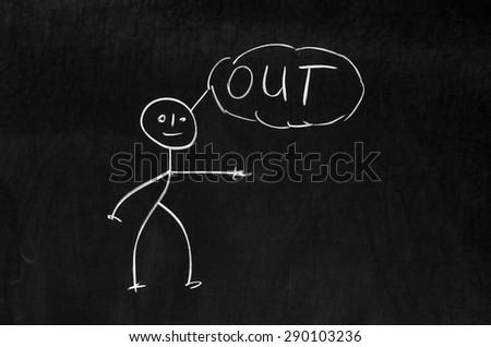 Dark chalkboard with a pegman and strong anger emotion