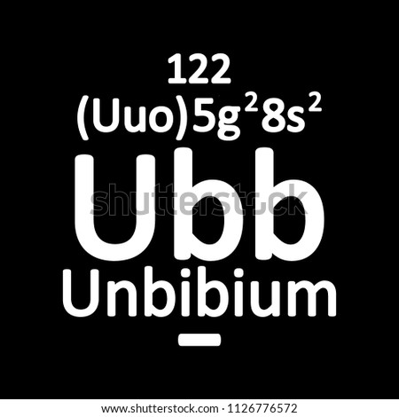 Periodic table element unbinilium icon. Vector illustration.