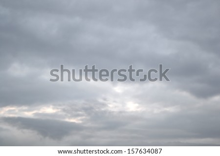 Overcast sky with dark clouds