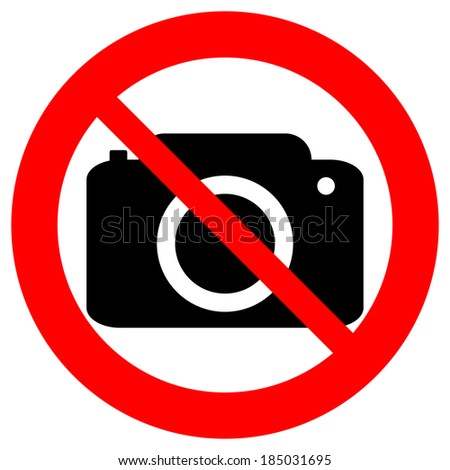 No Photo Camera Vector Sign Isolated On White Background. - 185031695 ...