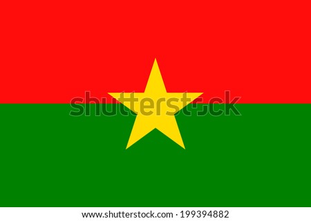 Flag of Burkina Faso. Vector illustration.