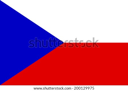Flag of Czech Republic. Vector illustration.