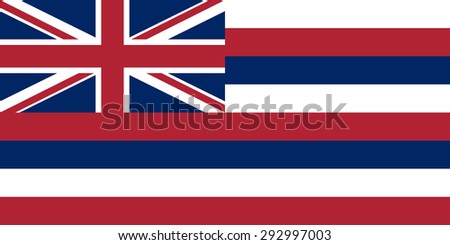 Flag of Hawaii - vector illustration.