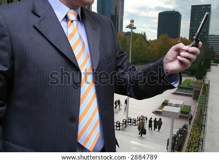 Businessman in the business-park