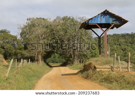 Brazilian rural road, the old rail bed