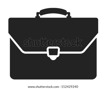 briefcase black and white icon