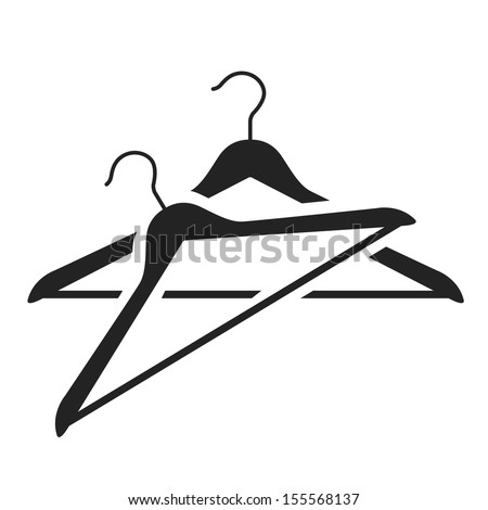 hanger black icon. vector illustration