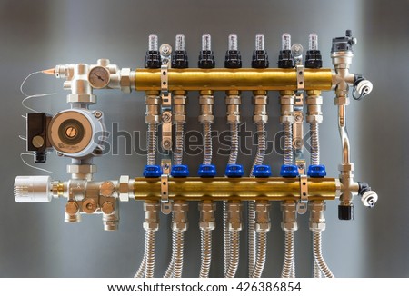 Similar – Image, Stock Photo heating manifold. Heating