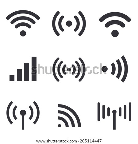 Radio Waves Stock Vector Illustration 205114447 : Shutterstock