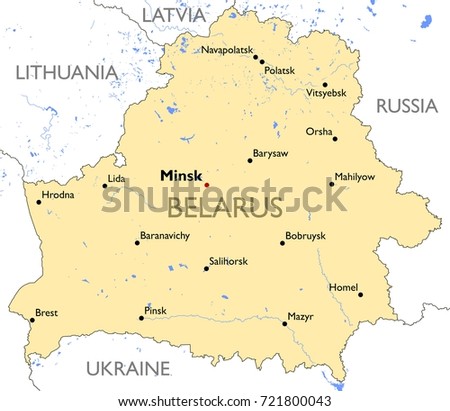 Belarus map | Vector detailed color Belarus map