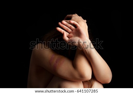 Similar – Image, Stock Photo woman covering herself with her hands