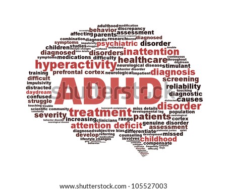Adhd Symbol Design Isolated On White Background. Attention Deficit ...
