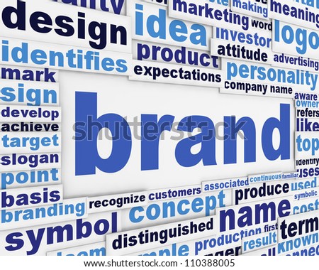 Brand slogan message design. Brand poster concept