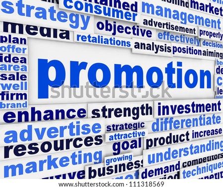 Promotion poster design. Creative marketing message background