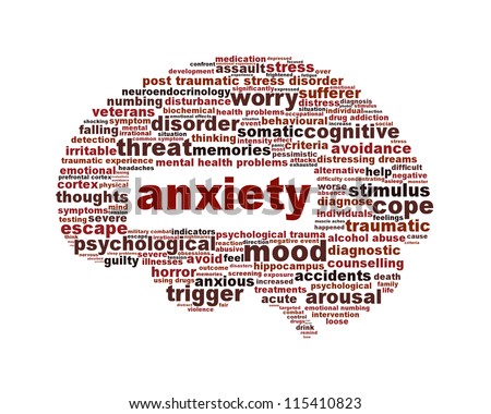 Anxiety mental health symbol isolated on white. Mental disorder icon design