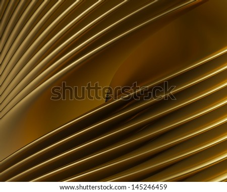 Creative brushed gold reflections. Beautiful metal art background