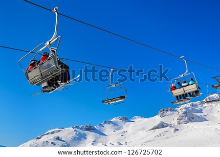 Mountains ski resort Bad Gastein Austria - nature and sport background