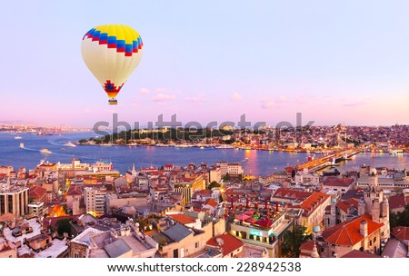 Similar – Foto Bild Sommerabend, Ballons über Neu-Ulm