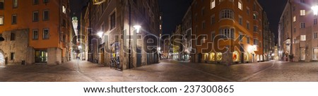 Old town in Innsbruck Austria - architecture panorama