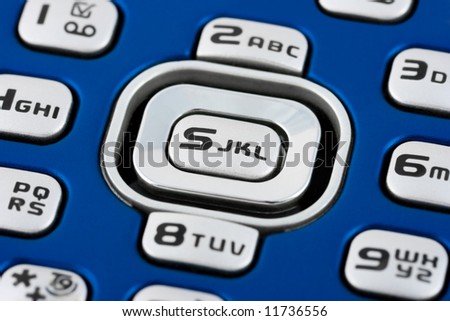 Macro of mobile phone keypad, business background