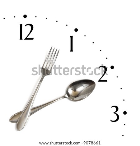 Similar – Image, Stock Photo Clock made with plate and straws on yellow background