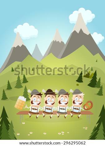 funny bavarian party background