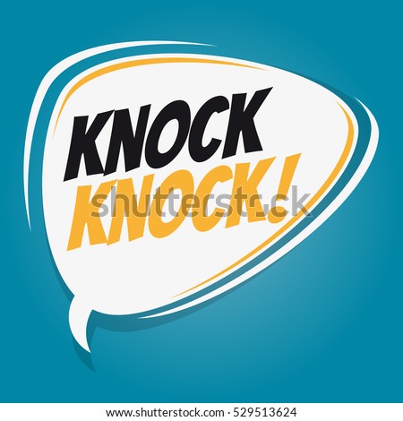 knock knock retro speech balloon