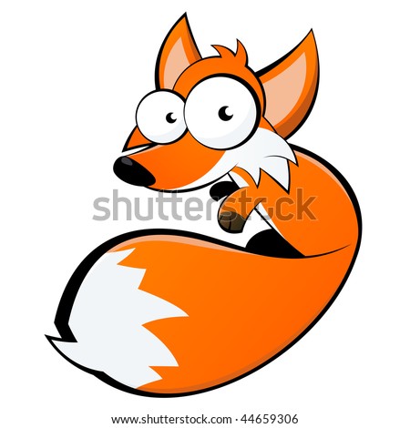 Funny Cartoon Fox Stock Vector 44659306 : Shutterstock