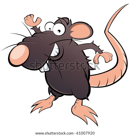 Funny Cartoon Rat Stock Vector Illustration 61007920 : Shutterstock