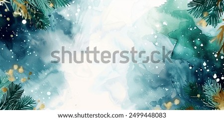 Similar – Image, Stock Photo Colorful beauty Watercolor Christmas wreath with watercolor hand drawn elements,Christmas tree branches and white berries,isolated on white background.Frame invitations,greeting cards.Boho lifestyle