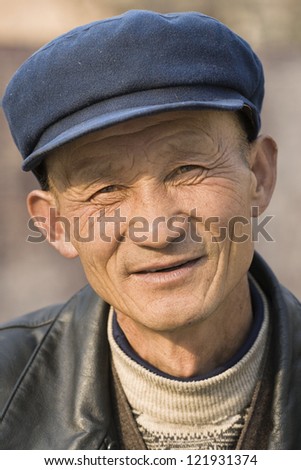 BEIJING-??MARCH 12. Portrait of a male elderly. The population of the elderly (60 or older) in China is about 128 million or one in every ten people, the largest in the world. Beijing, March 12, 2007