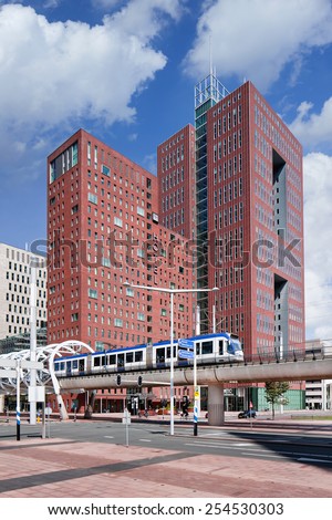 THE HAGUE-AUG. 23, 2014. World Trade Center. WTC offers numerous facilities: restaurants, bars, coffee corner, hotel, daytime childcare, health center and large underground parking with 1,000 spaces.