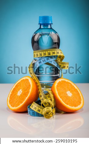 Fitness water and orange fruit composition